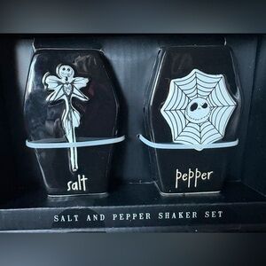 Rae Dunn Black Coffin Salt and Pepper Shaker Set